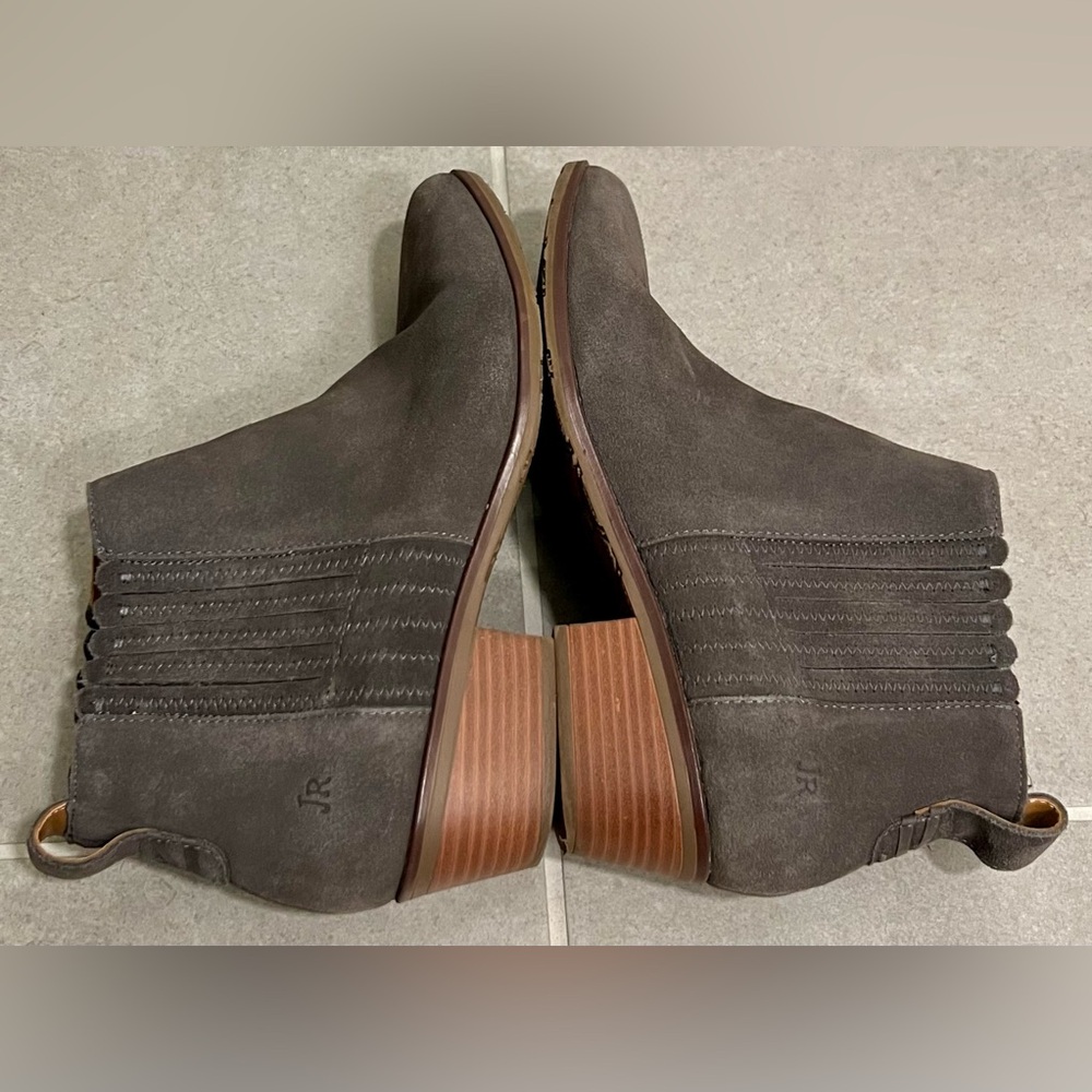 Jack Rogers Women’s Charcoal Suede Ankle Booties - Picture 5 of 9